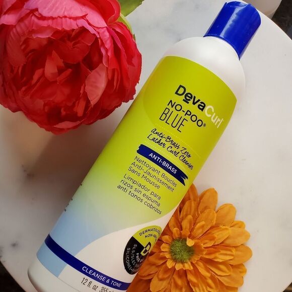DEVA CURL NO POO Blue Anti-Brass Zero Lather Toning Curly Hair Cleanser (Shampoo - Picture 10 of 14